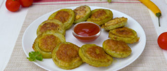 Кабачки с фаршем на сковороде фото