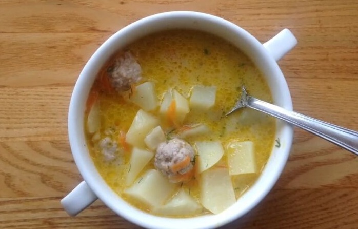Сырный суп с индейкой фото