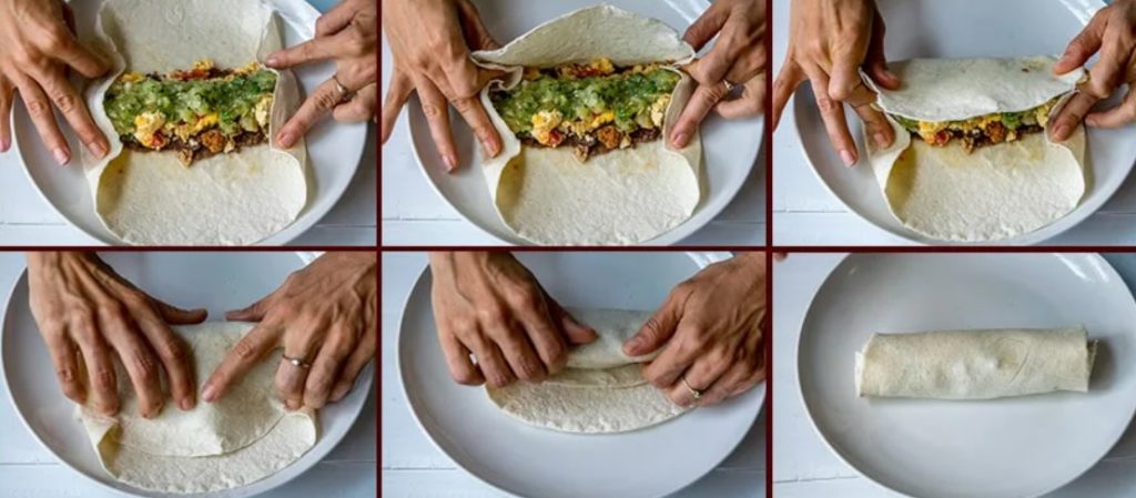 Как сворачивать буррито фото